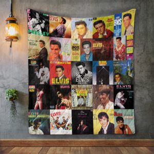 Elvis Presley Album Covers Quilt Blanket