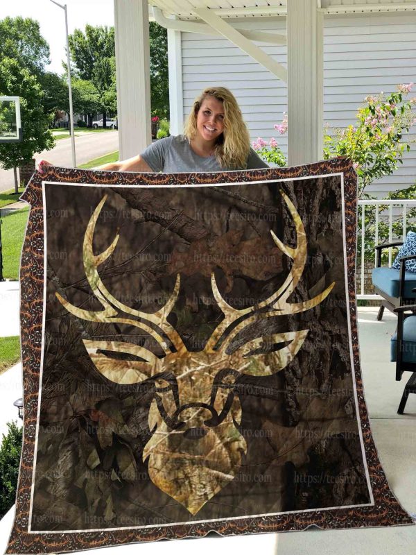 Hunting Deer Quilt Blanket 01