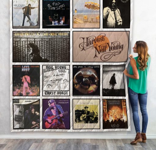 Neil Young Best Albums Quilt Blanket 02