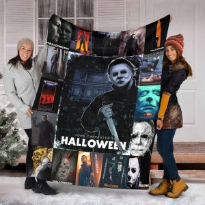 Halloween Michael Myers Fleece Blanket, Mink Blanket,Sherpa Blanket,Halloween Gift, Family Blanket, Outdoor Blanket