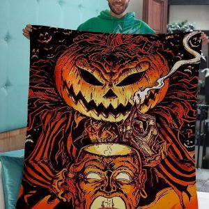 Halloween Blankets, Custom Fleece Sherpa Woven Blankets, halloween party gifts, halloween blanket gifts