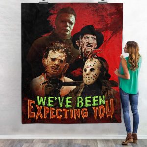 We've Been Expecting You, Horror Movie Halloween Horror Movie Characters Fleece Blanket, Mink Sherpa Blanket, Woven Blanket