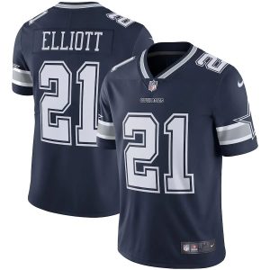 Men's Dallas Cowboys Ezekiel Elliott Nike White Vapor Limited Player Jersey
